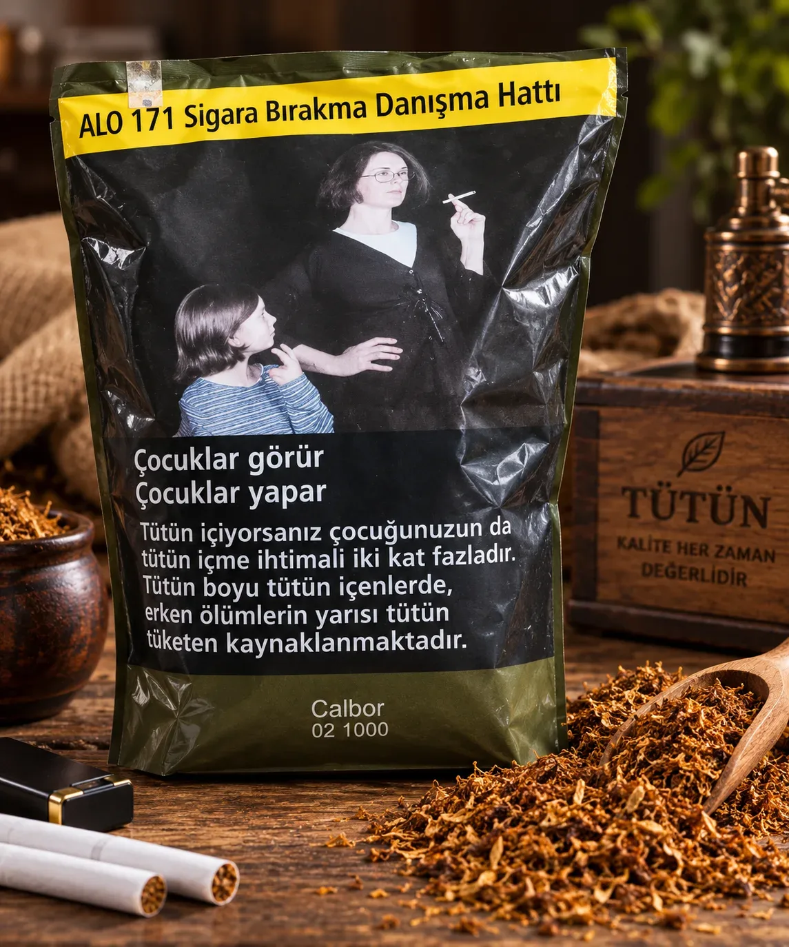 Calbor 02 1000 Tekel Tütünü paket görünümü